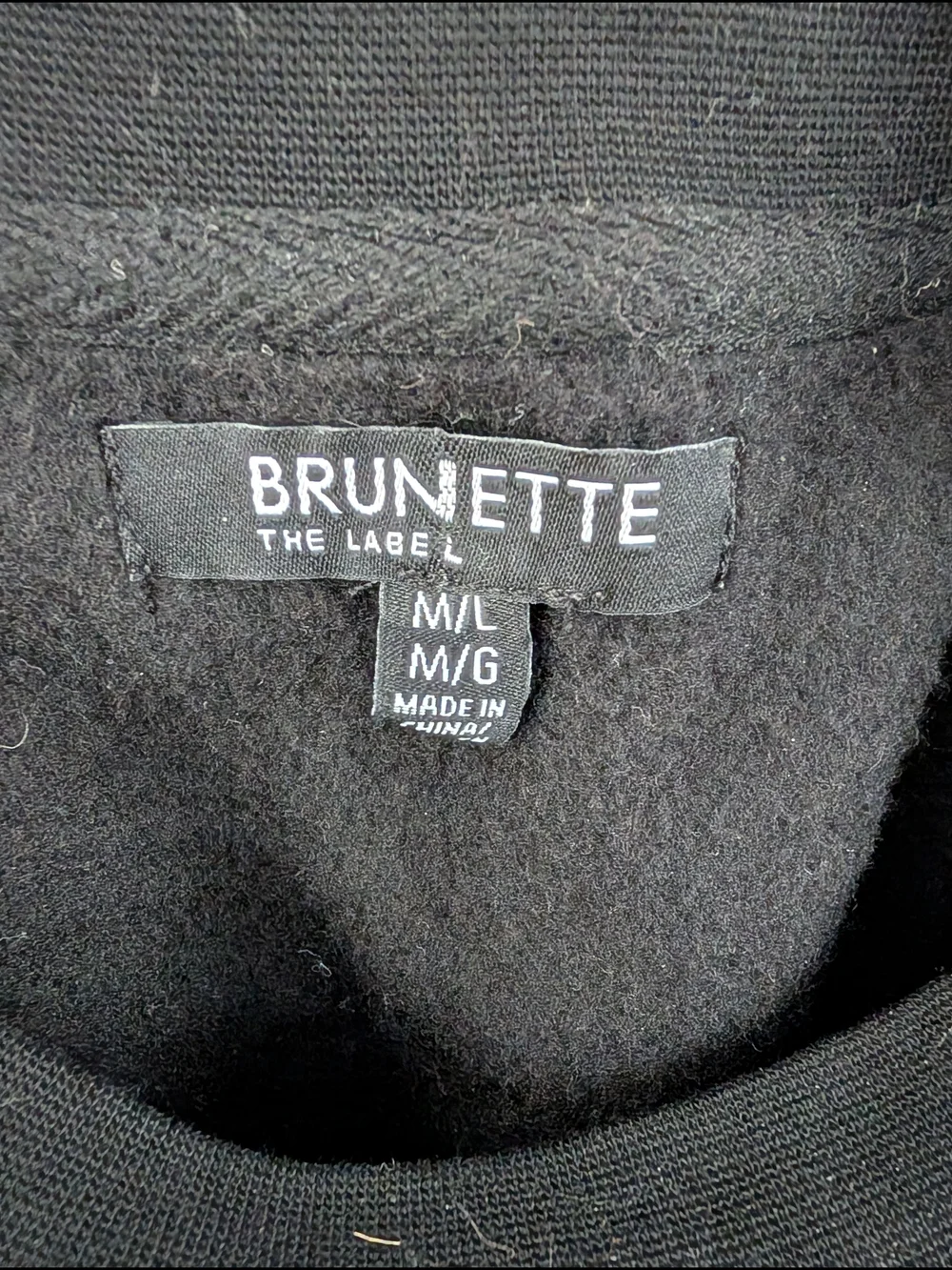 Brunette The Label Crew Neck Black Sweatshirt This Wine Is Making Me Awesome M/L - Picture 4 of 8